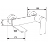 Mexen Zero R62 Badewannen-Set, schwarz - 71103R62-70