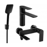 Mexen Zero R62 Badewannen-Set, schwarz - 71103R62-70