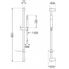 Mexen Zero DF70 Badewannenset, Chrom - 7113DF70-00