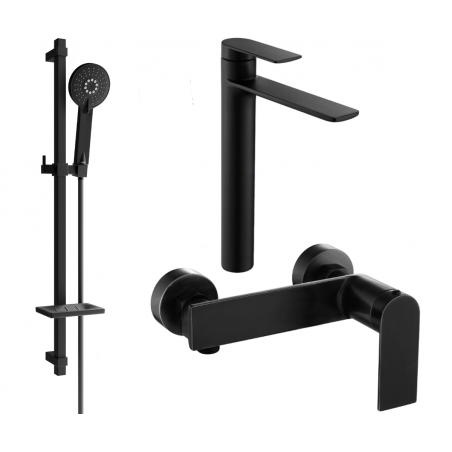 Mexen Zero DQ40 Duschset, schwarz - 71114DQ40-70