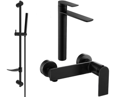 Mexen Zero DF70 Duschset, schwarz - 71114DF70-70