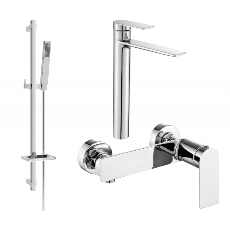 Mexen Zero DQ02 Duschset, Chrom - 71114DQ02-00