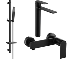 Mexen Zero DQ02 Duschset, schwarz - 71114DQ02-70