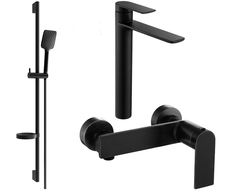 Mexen Zero DS62 Duschset, schwarz - 71114DS62-70