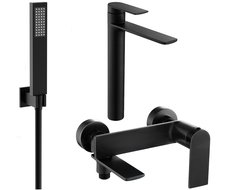 Mexen Zero R02 Badewannenset, schwarz - 71113R02-70