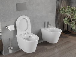 Mexen Rico WC-Schüssel Rimless mit absenkbarem Slim-Sitz, Duroplast, weiß glänzend - 30720400