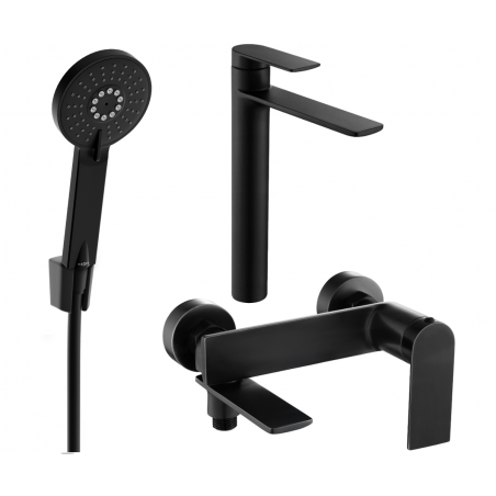 Mexen Zero R40 Badewannen-Set, schwarz - 71113R40-70