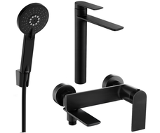 Mexen Zero R40 Badewannen-Set, schwarz - 71113R40-70