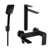 Mexen Zero R62 Badewannen-Set, schwarz - 71113R62-70