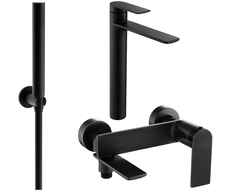 Mexen Zero R70 Badewannenset, schwarz - 71113R70-70