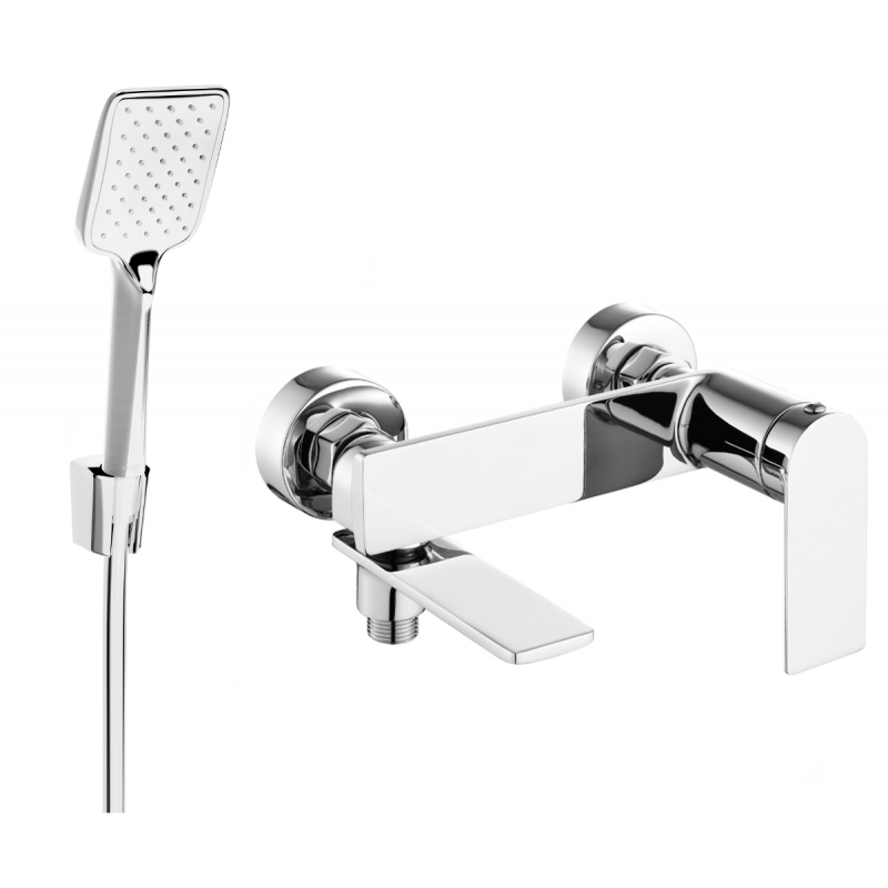 Mexen Zero R62 Badewannenarmatur mit Duschset, Chrom - 7113R62-00