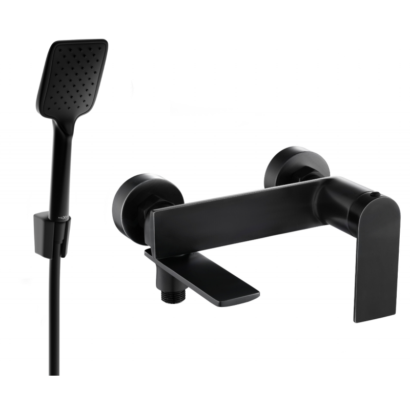 Mexen Zero R62 Badewannenarmatur mit Duschset, schwarz - 7113R62-70
