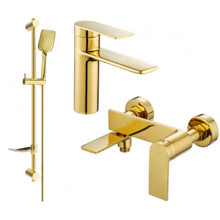 Mexen Zero DF62 Badewannen-Set, gold - 71103DF62-50