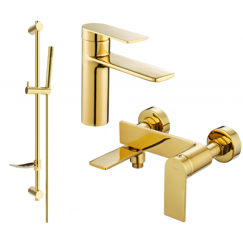 Mexen Zero DF70 Badewannen-Set, Gold - 71103DF70-50