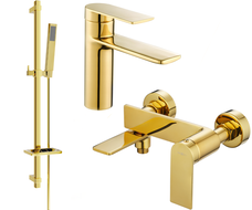 Mexen Zero DQ02 Badewannenset, goldfarben - 71103DQ02-50