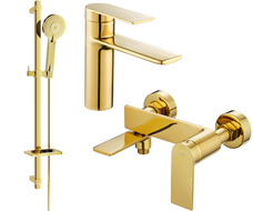 Mexen Zero DQ40 Badewannen-Set, gold - 71103DQ40-50