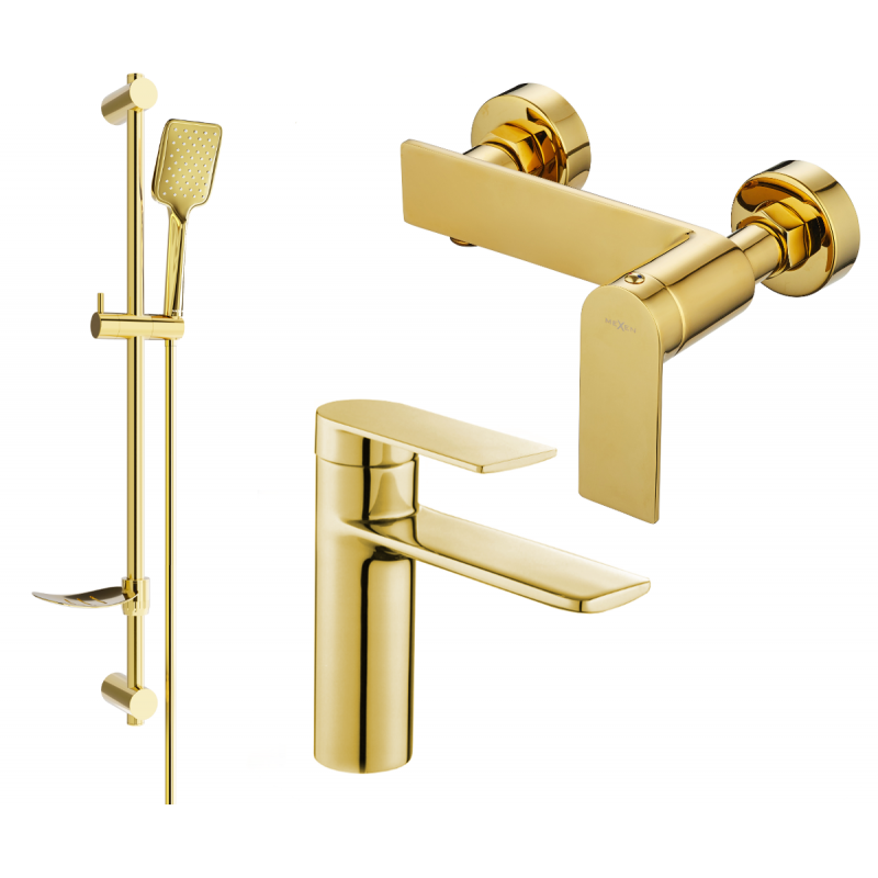 Mexen Zero DF62 Duschset, gold - 71104DF62-50