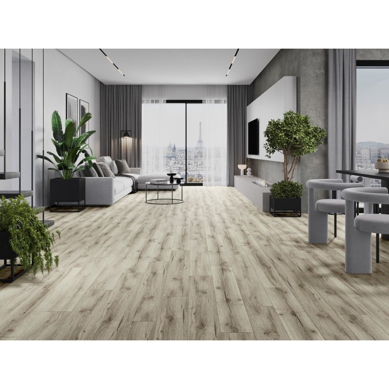 Mexen Wirginia Vinylplatten 1240 x 182 mm SPC 6,5 mm, IXPE-Unterlage 1,5 mm, 4 V-Fuge, Eiche - F1005-1240-182-505-4V1-01
