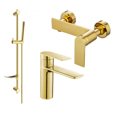 Mexen Zero DF70 Duschset, gold - 71104DF70-50