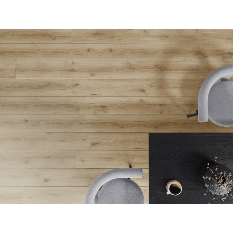 Mexen Sun Valley Vinylplatten 1240 x 182 mm SPC 6,5 mm, IXPE Unterlage 1,5 mm, 4 V-Fuge, Eiche - F1006-1240-182-505-4V1-01