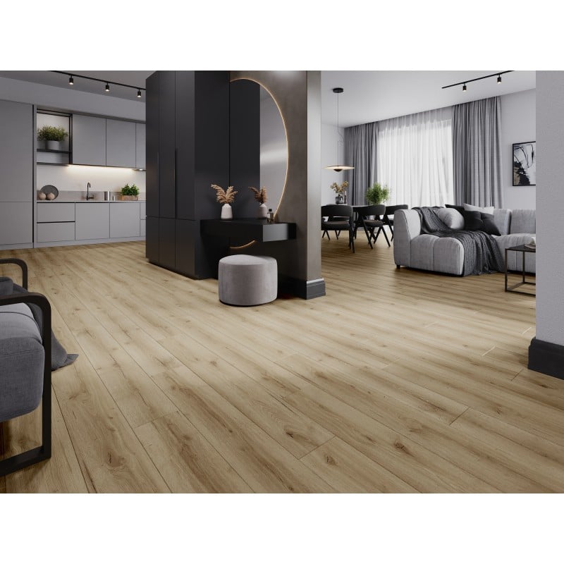 Mexen Sun Valley Vinylplatten 1240 x 182 mm SPC 6,5 mm, IXPE Unterlage 1,5 mm, 4 V-Fuge, Eiche - F1006-1240-182-505-4V1-01