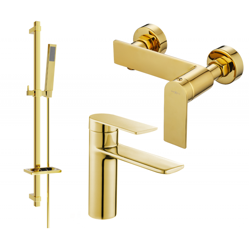 Mexen Zero DQ02 Duschset, gold - 71104DQ02-50