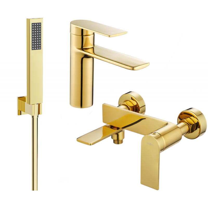 Mexen Zero R02 Wannenarmatur-Set, gold - 71103R02-50