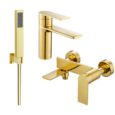 Mexen Zero R02 Wannenarmatur-Set, gold - 71103R02-50
