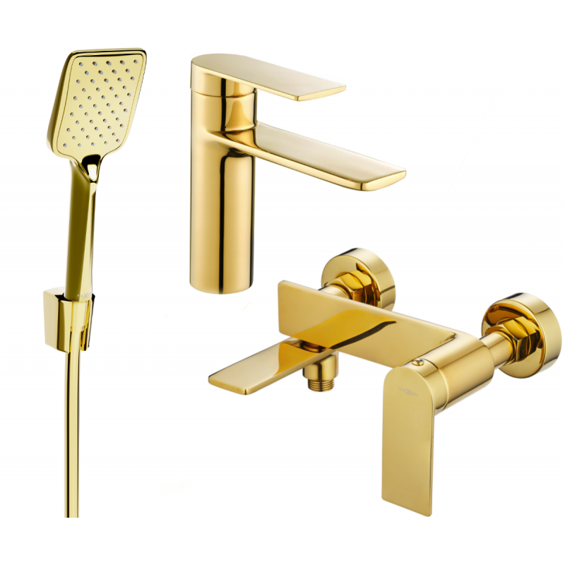 Mexen Zero R62 Badezimmerset, gold - 71103R62-50