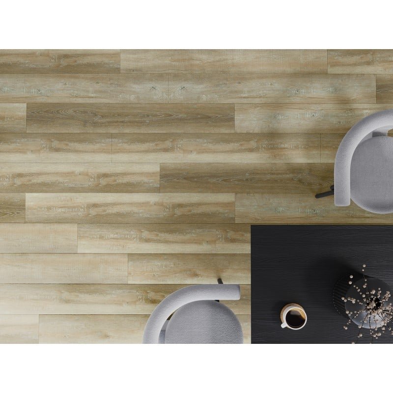 Mexen West Orange Vinylplatten 1240 x 182 mm SPC 6,5 mm, IXPE 1,5 mm Unterlage, 4 V-Fuge, Eiche - F1009-1240-182-505-4V1-01
