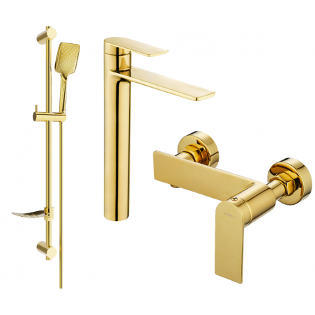 Mexen Zero DF62 Duschset, gold - 71114DF62-50