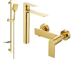 Mexen Zero DF62 Duschset, gold - 71114DF62-50