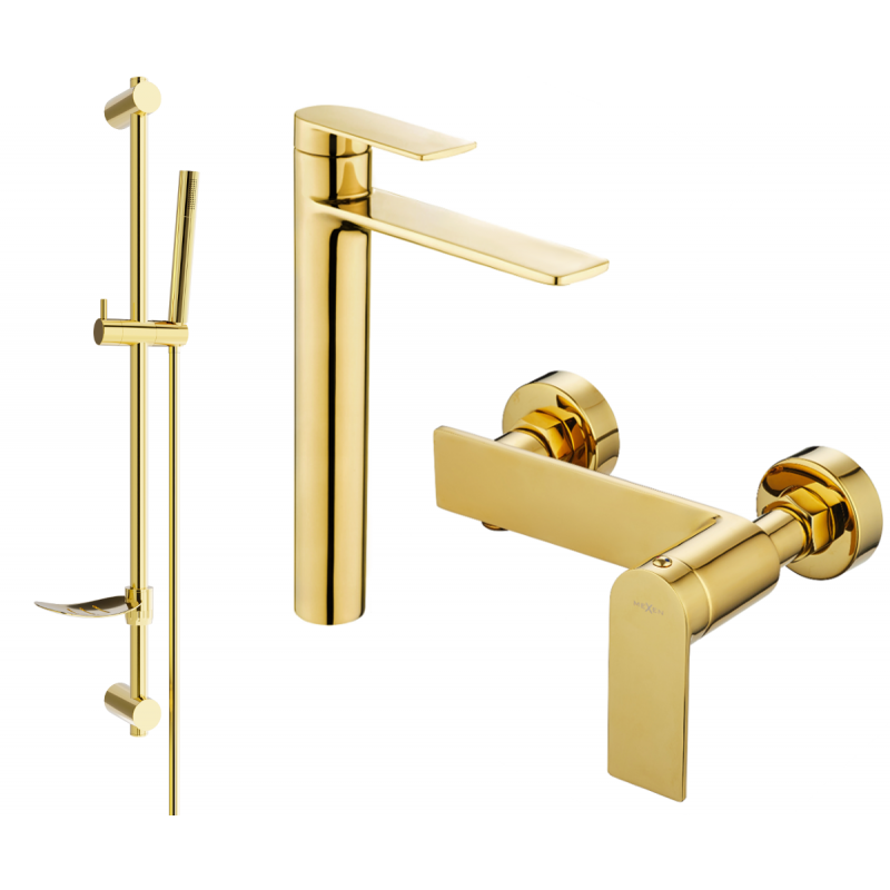 Mexen Zero DF70 Duschset, gold - 71114DF70-50