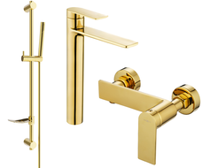 Mexen Zero DF70 Duschset, gold - 71114DF70-50