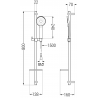 Mexen Zero DQ40 Duschset, Gold - 71114DQ40-50