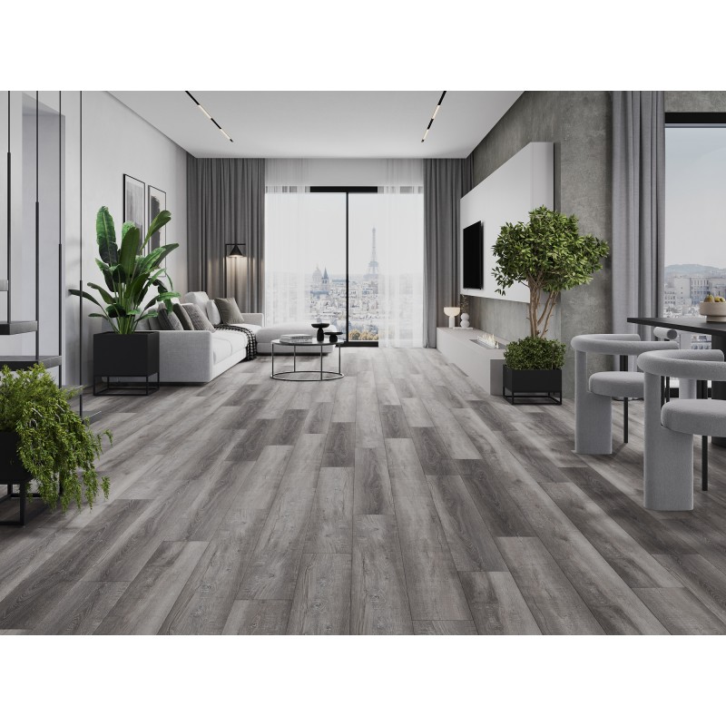 Mexen El Monte Vinylplatten 1240 x 182 mm SPC 6,5 mm, IXPE-Unterlage 1,5 mm, 4 V-Fuge, Eiche - F1011-1240-182-505-4V1-01