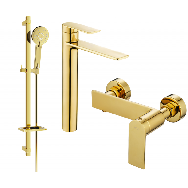 Mexen Zero DQ40 Duschset, Gold - 71114DQ40-50