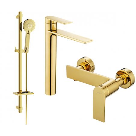 Mexen Zero DQ40 Duschset, Gold - 71114DQ40-50