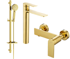Mexen Zero DQ40 Duschset, Gold - 71114DQ40-50