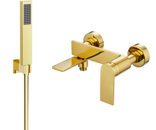 Mexen Zero R02 Badewannenarmatur mit Duschset, gold - 7113R02-50