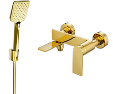 Mexen Zero R62 Badewannenarmatur mit Duschset, gold - 7113R62-50