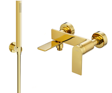 Mexen Zero R70 Badewannenarmatur mit Duschset, gold - 7113R70-50