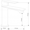 Mexen Royo DF40 Duschset, schwarz - 72204DF40-70