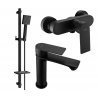 Mexen Royo DQ45 Duschset, schwarz - 72204DQ45-70