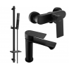 Mexen Royo DQ72 Duschset, schwarz - 72204DQ72-70