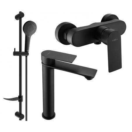 Mexen Royo DF05 Duschset, schwarz - 72214DF05-70