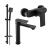 Mexen Royo DQ45 Duschset, schwarz - 72214DQ45-70