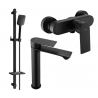Mexen Royo DQ62 Duschset, schwarz - 72214DQ62-70