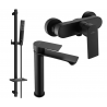 Mexen Royo DQ72 Duschset, schwarz - 72214DQ72-70
