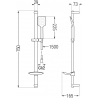 Mexen Fabia DB62-Duschset, schwarz - 746504DB62-70